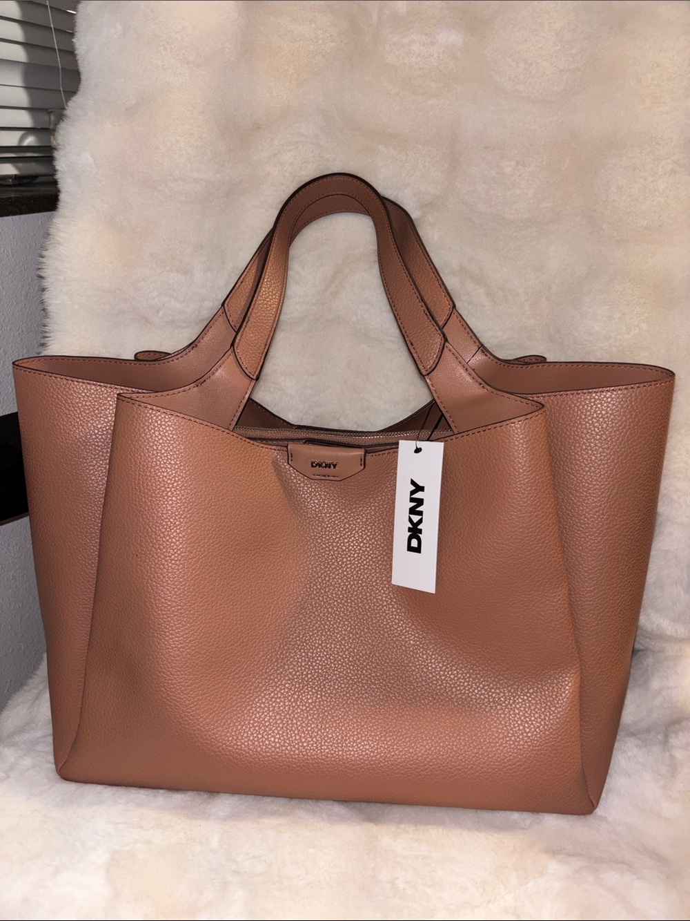 DKNY Blush Pink Leather Tote